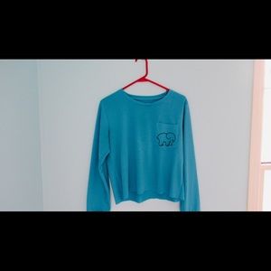 Ivory Ella long sleeved cropped shirt.